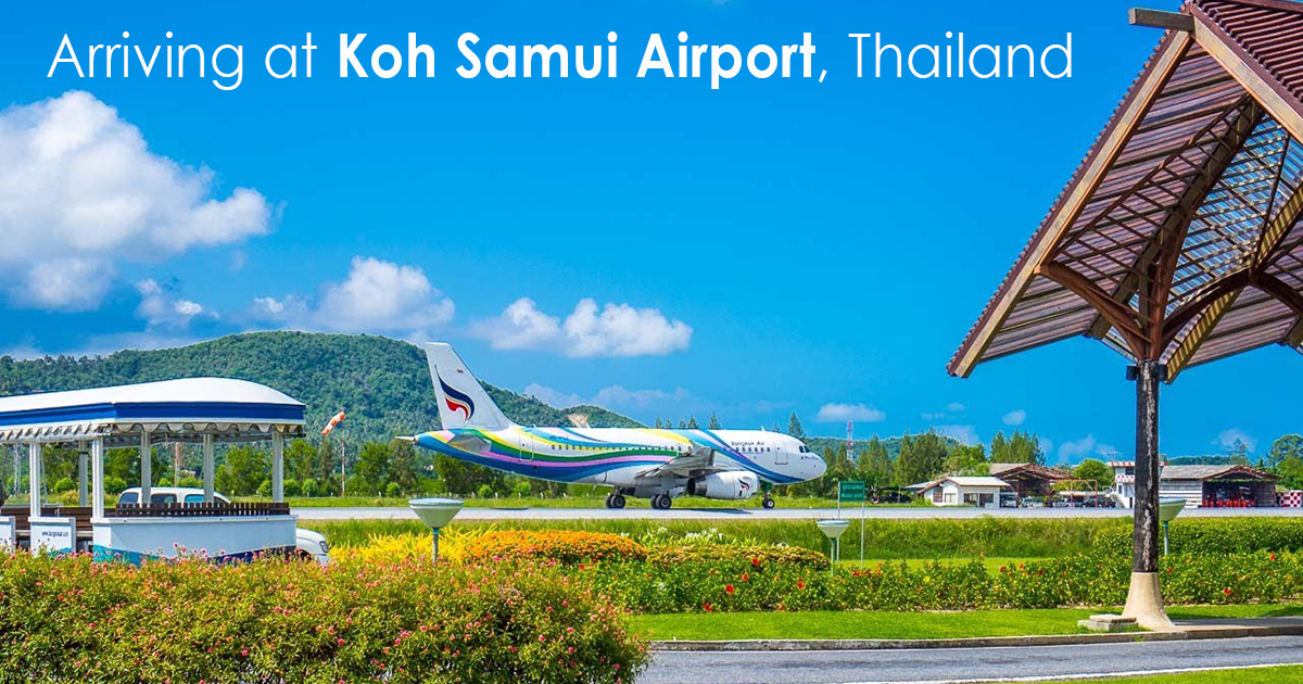 Arriving at Koh Samui Airport Thailand